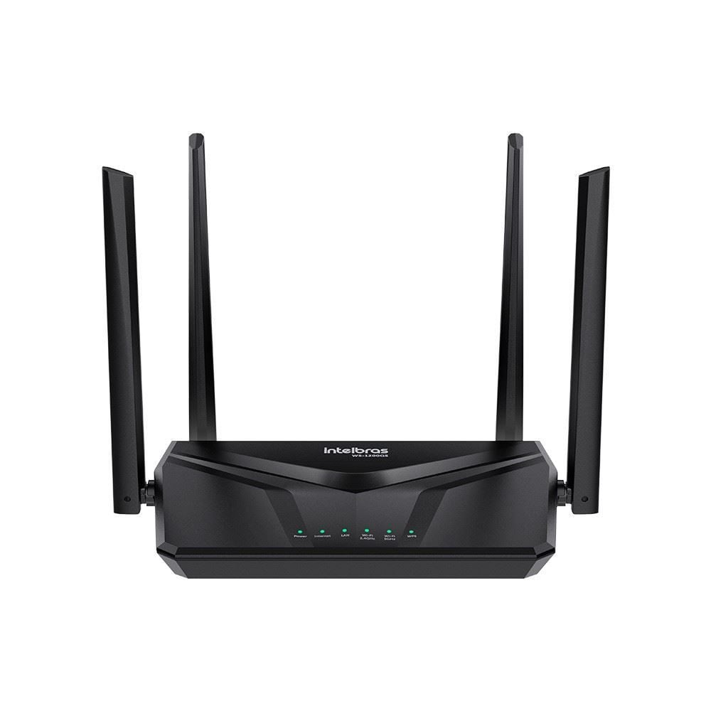 Roteador Wi-Fi W5-1200Gs Intelbras Preto 4 Antenas Inmesh