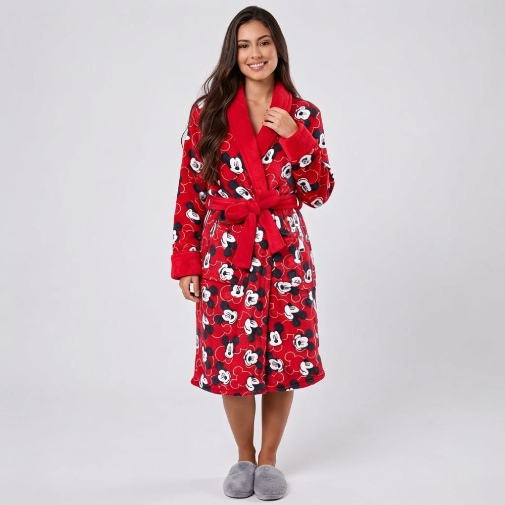 Roupão Adulto Unissex Disney Microfibra G - Mickey Vermelho