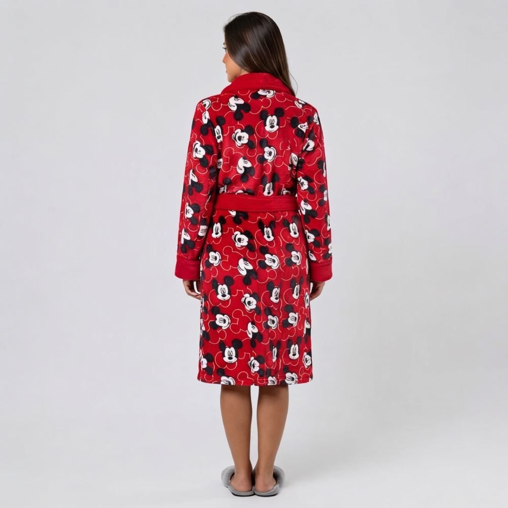 Roupão Adulto Unissex Disney Microfibra G - Mickey Vermelho