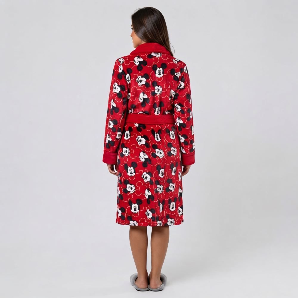 Roupão Adulto Unissex Disney Microfibra m - Mickey Vermelho