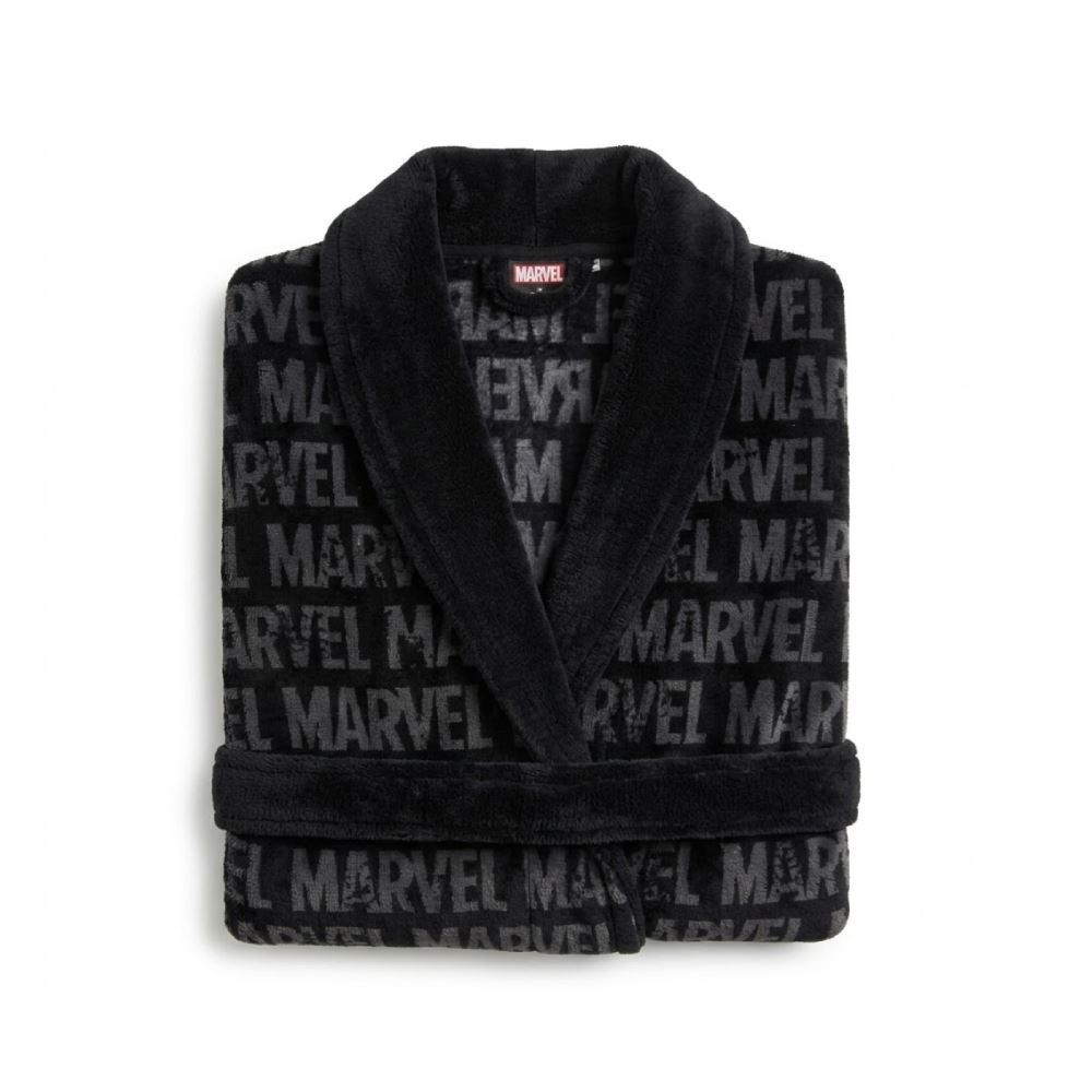 Roupão Infantil m Microfibra Disney - Marvel Black