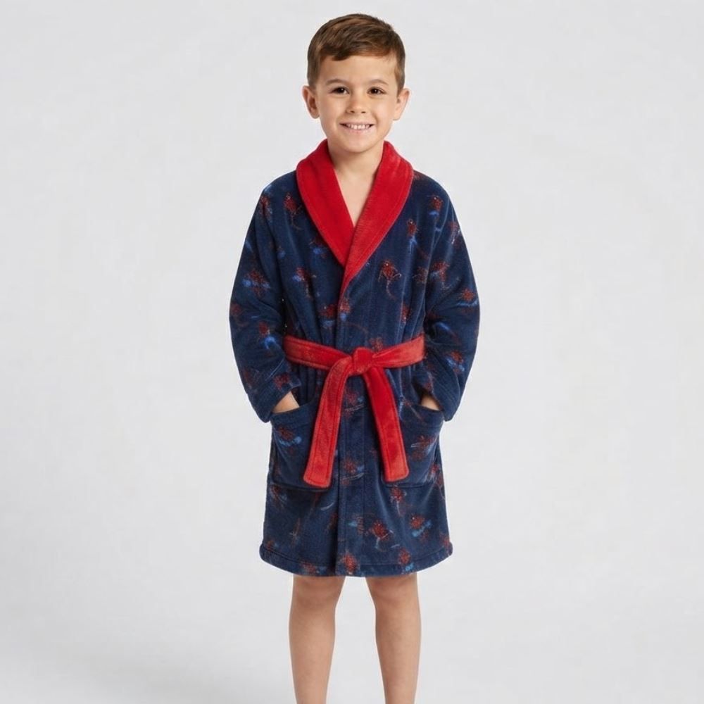 Roupão Infantil P Microfibra Disney - Spider Man