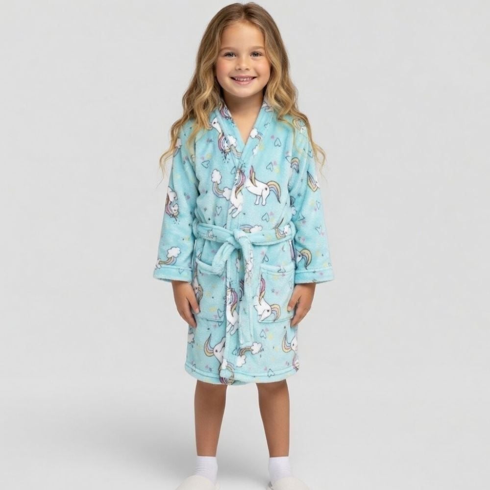Roupão Infantil P Microfibra Lumini Havan Kids - Unicórnio