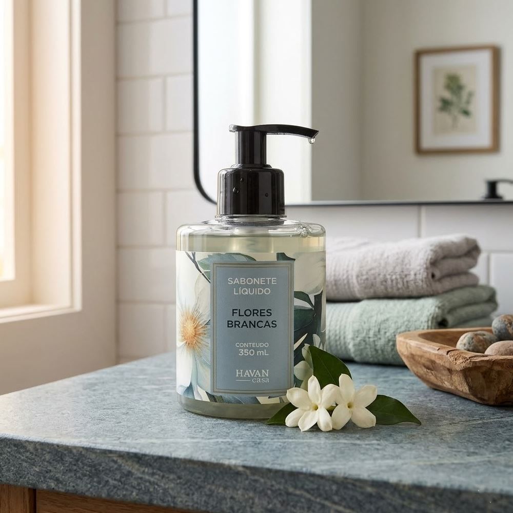 Sabonete Liquido 350Ml Havan Casa - Flores Brancas