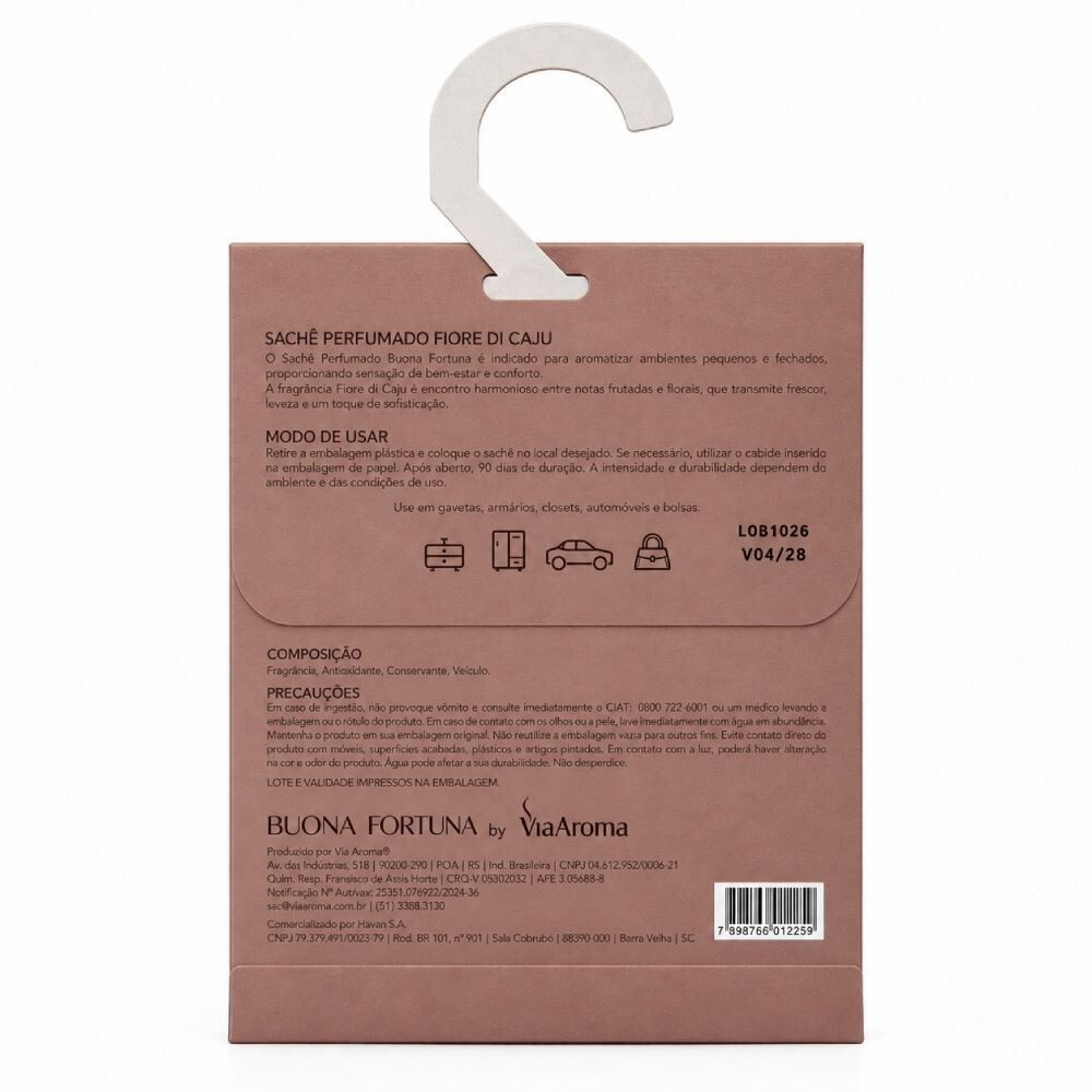 Sachê Aromatizante Buona Fortuna 25G - Fiore Di Caju