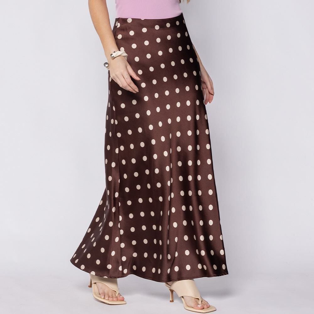 Saia Midi Feminina Em Cetim Patricia Foster