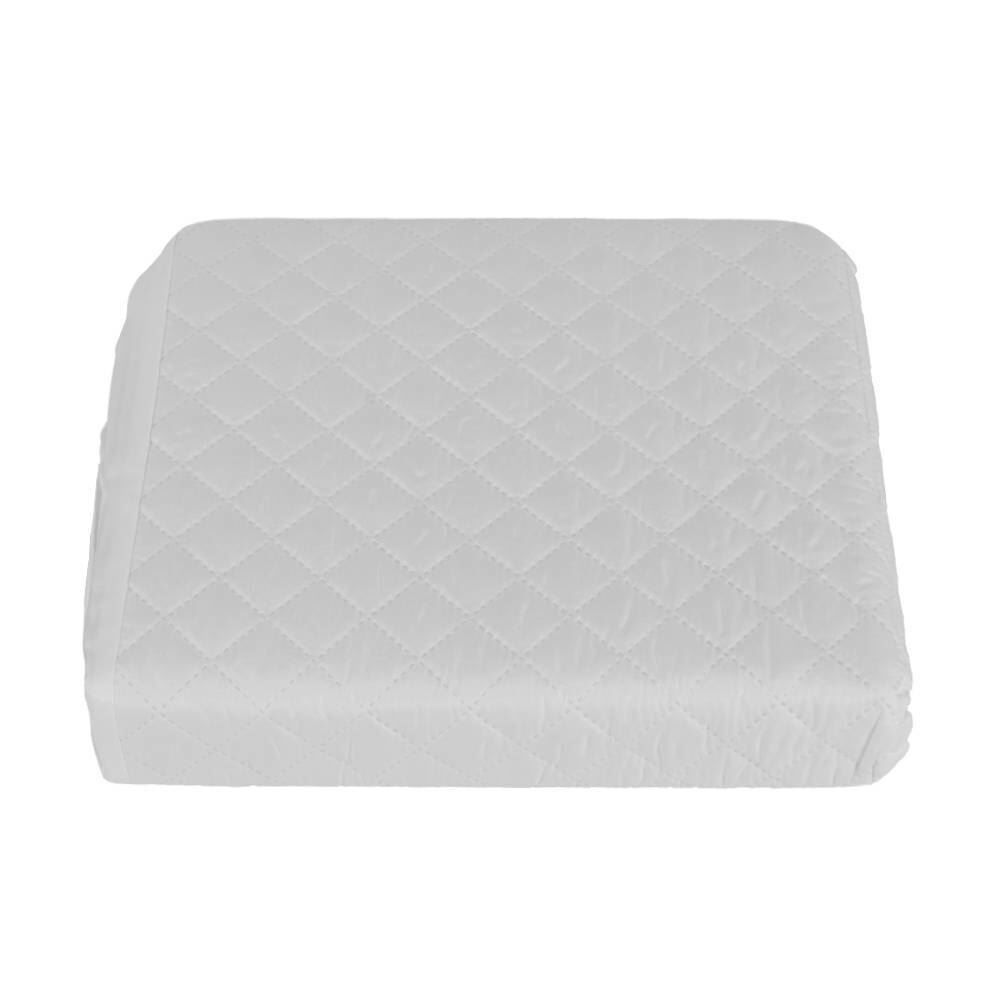 Saia para Cama Box Solteiro Matelassê Veste Fácil - Branca