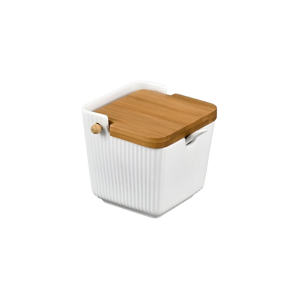 Saleiro Com Colher Oasis Hauskraft 300 Ml - Branco