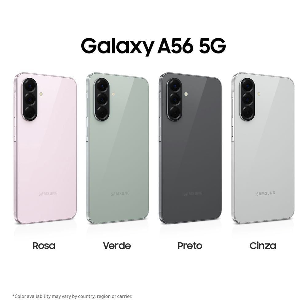 Samsung Galaxy A56 5G, 256 Gb, 8 Gb, Câmera Tripla - CINZA