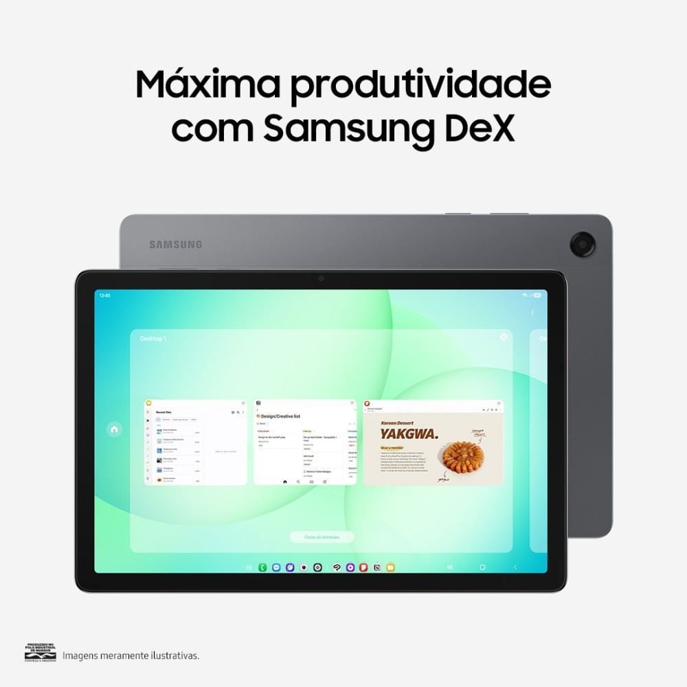 Tablet Samsung Galaxy Tab A11+ 128Gb 6Gb Ram Tela 11" - Cinza