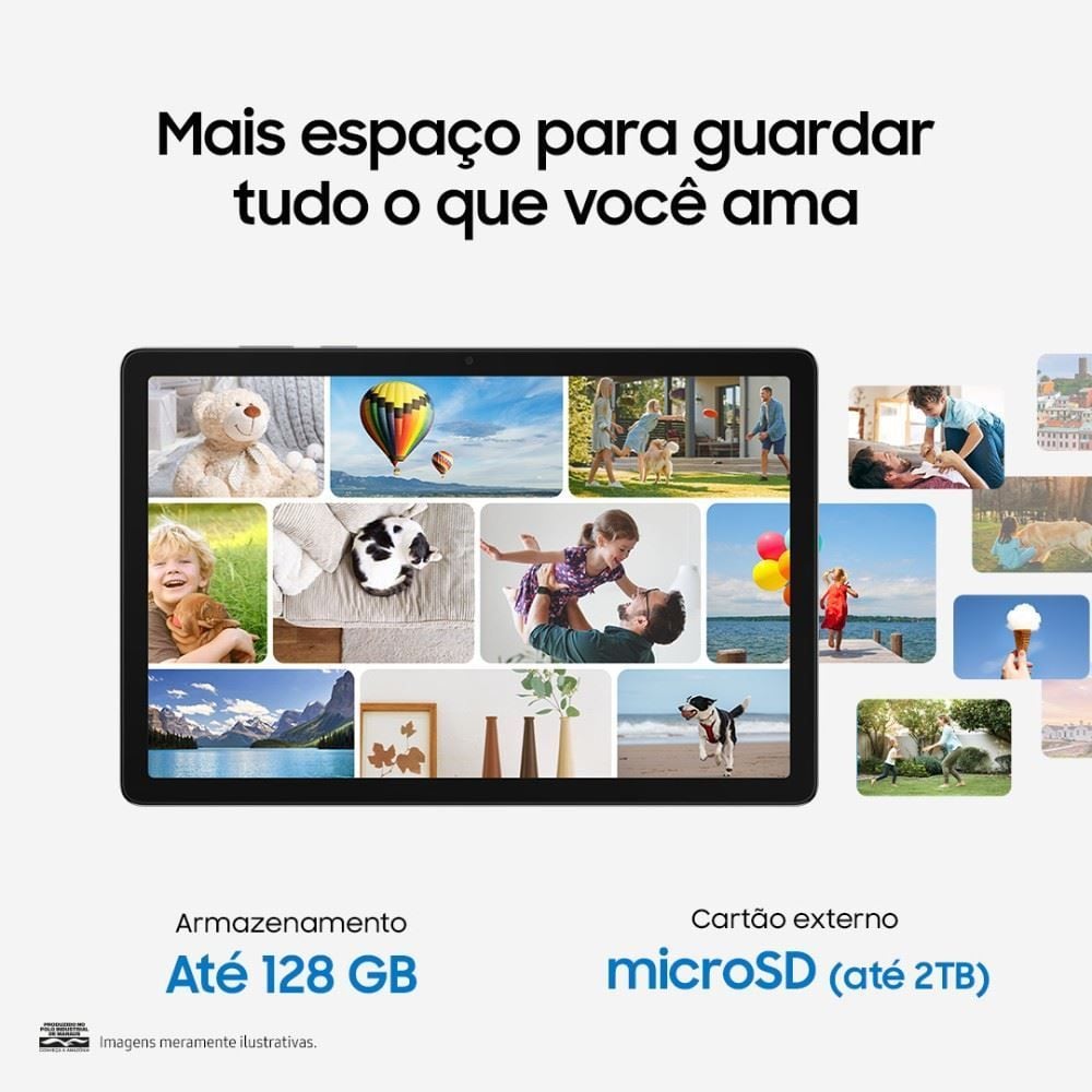 Tablet Samsung Galaxy Tab A11+ 128Gb 6Gb Ram Tela 11" - Cinza