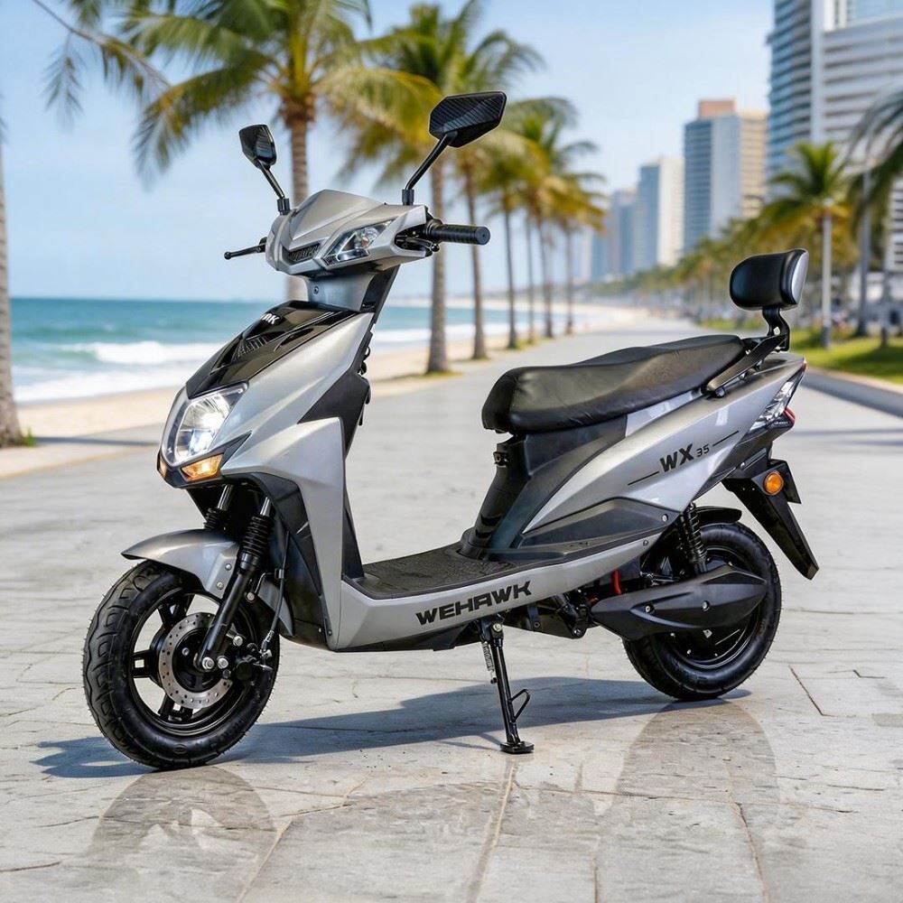 Scooter Eletrica Wehawk Wx-35 1000W Bateria 60V 20Ah Litio - Cinza