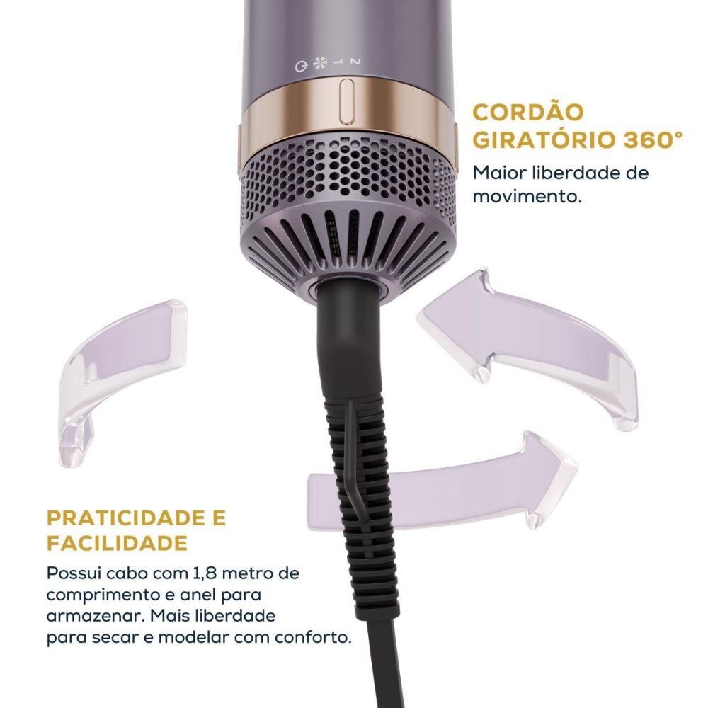 Secador de Cabelo Britânia 5 em 1 1300W Bivolt Manual Bsc14a