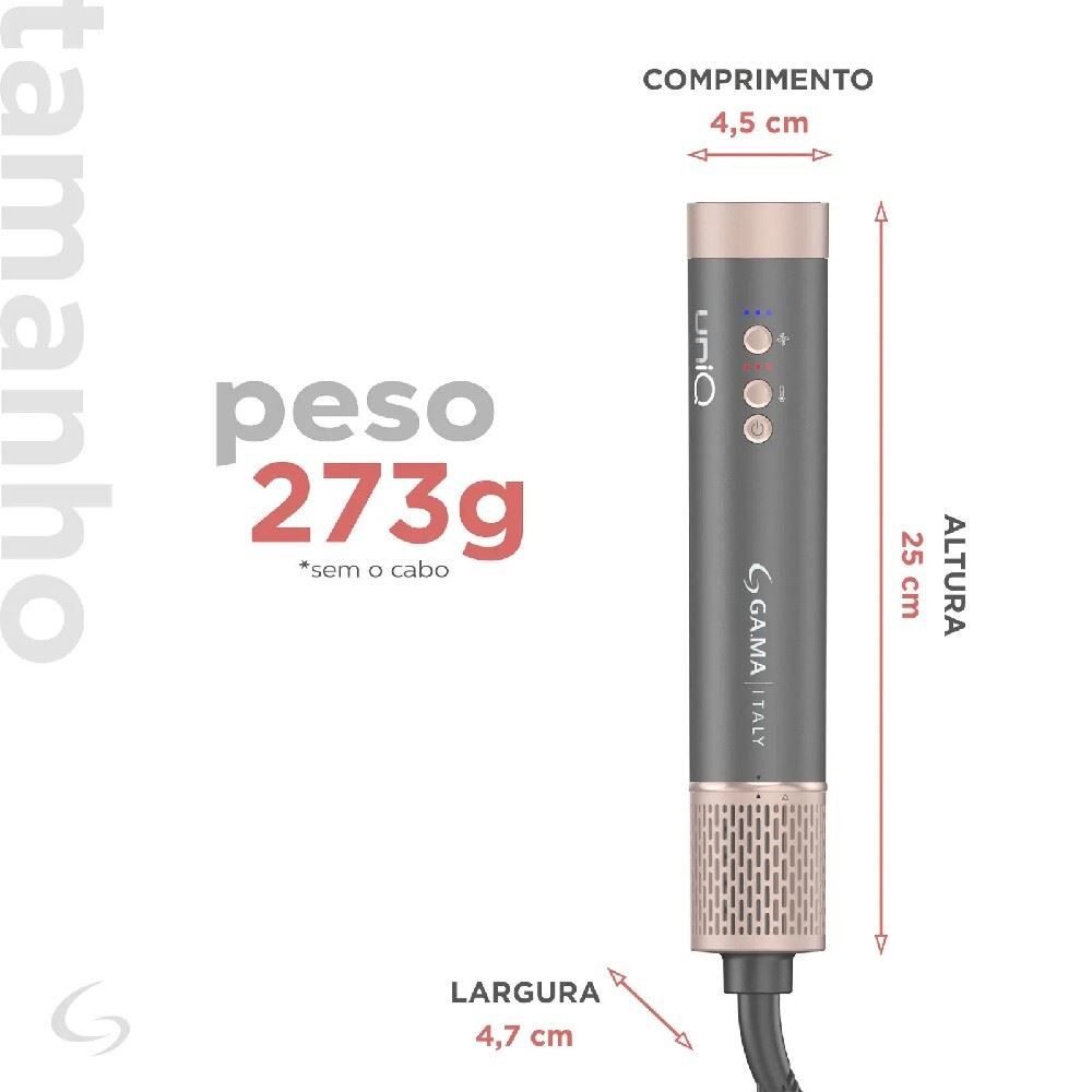 Secador de Cabelos Gama Multistyler Uniq Flow 4 em 1 - Bivolt