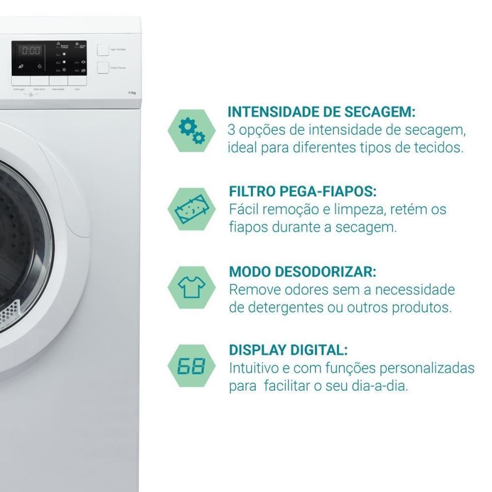 Secadora De Roupas Philco Psec5000 11kg 16 Programas