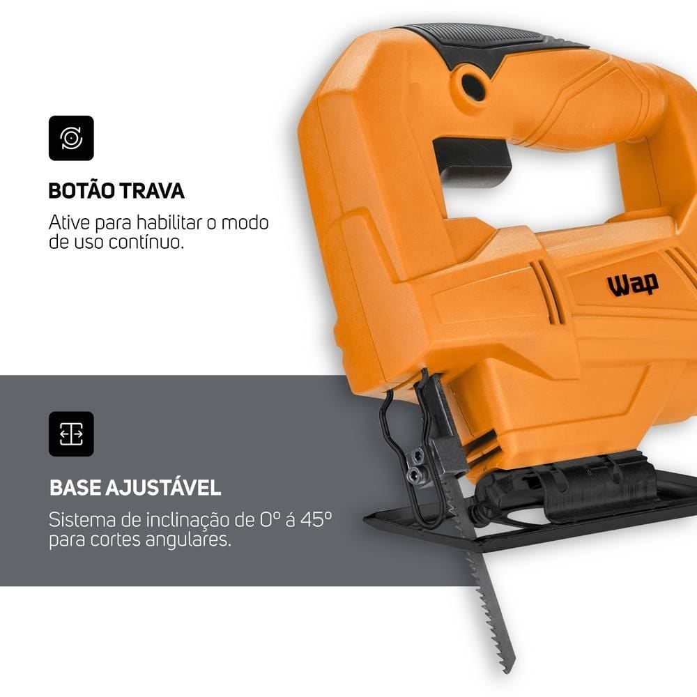 Serra Tico Tico WAP WF STT01 com Base Regulável e Botão de Trava 550W