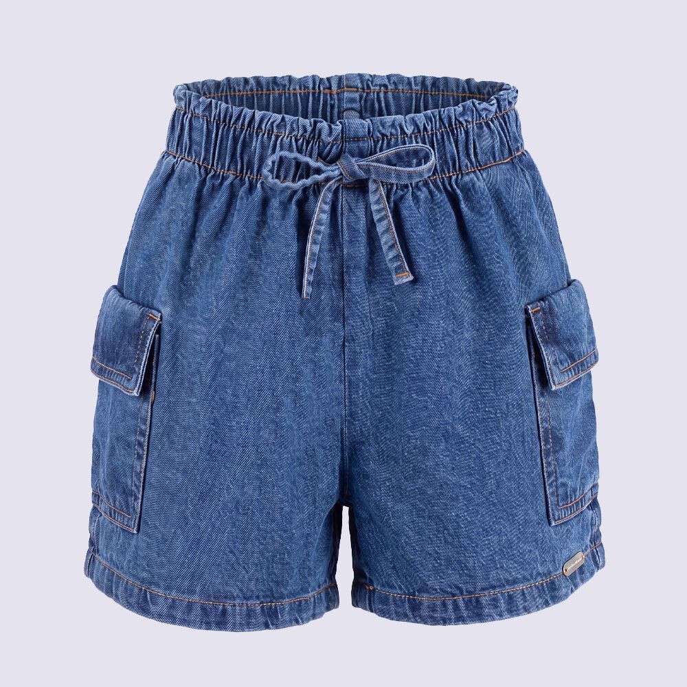 Short Cargo Infantil Menina 4 a 10 Anos Marmelada