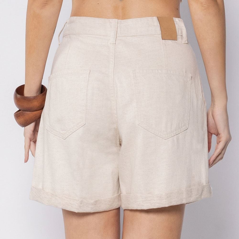 Short Feminino Em Sarja Linho Patricia Foster