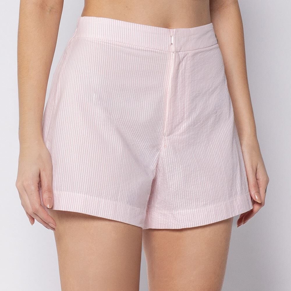 Short Feminino Listrado Em Algodão Body Blues