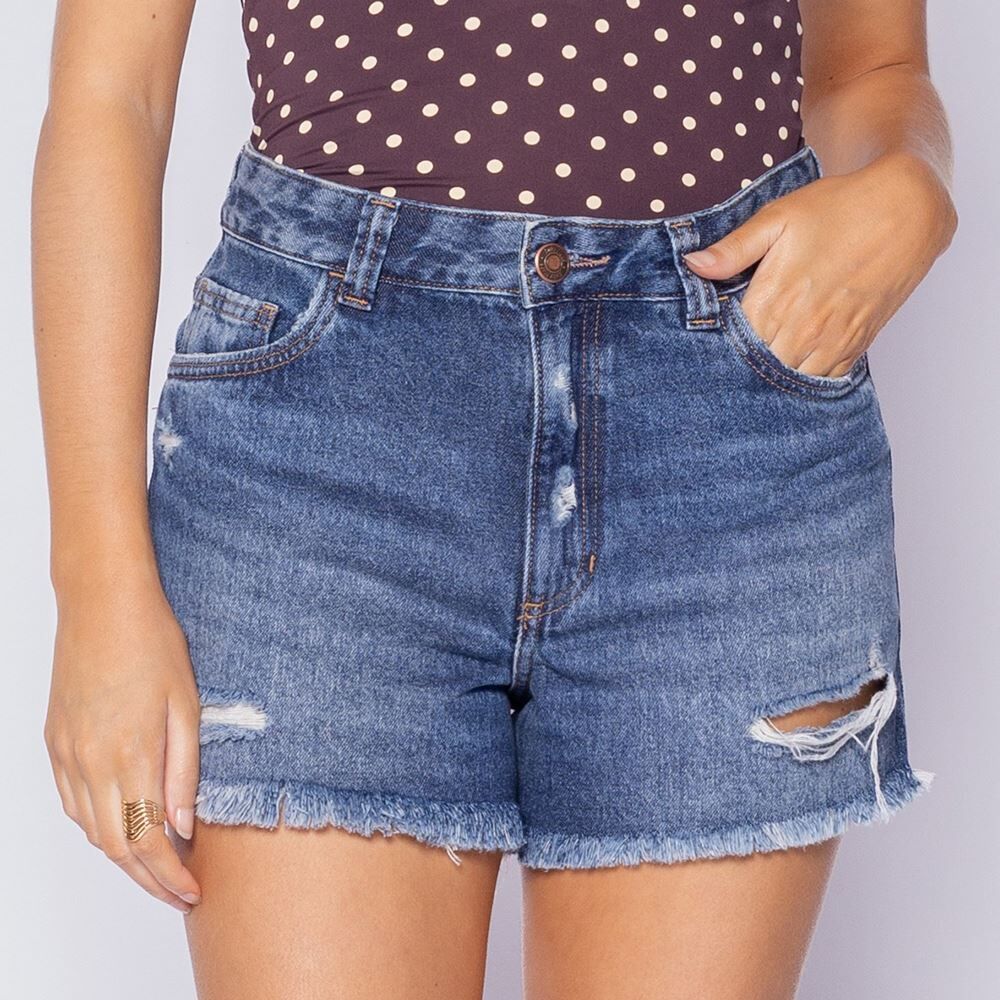 Short Jeans Feminino Destroyed Boby Blues