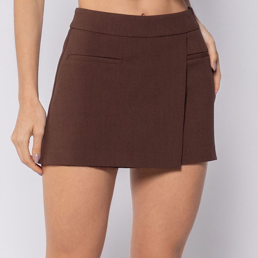 Short Saia Feminino Em Alfaiataria Boby Blues
