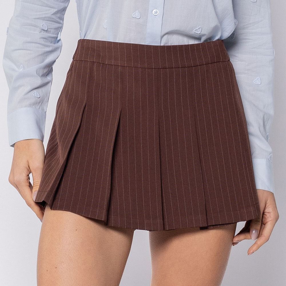 Short Saia Feminino Com Risca De Giz Boby Blues