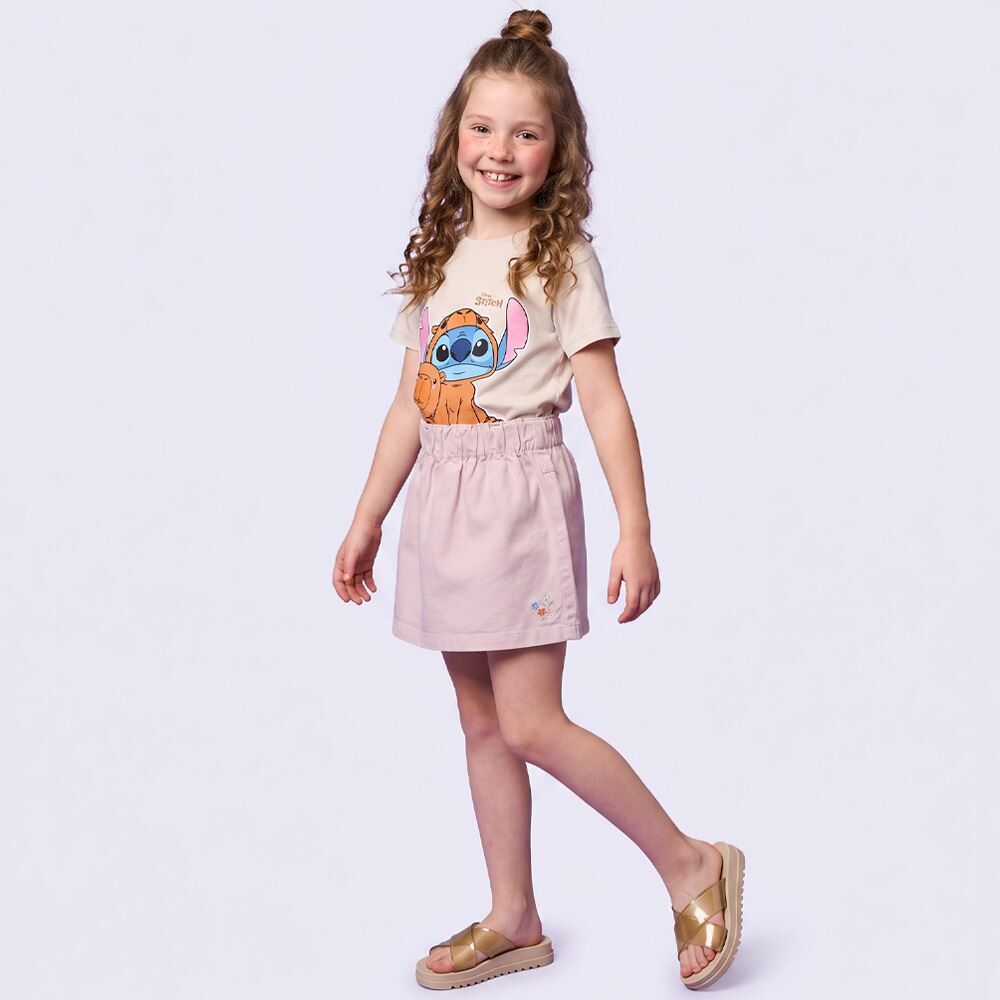 Short Saia Infantil Menina 4 a 10 Anos Marmelada