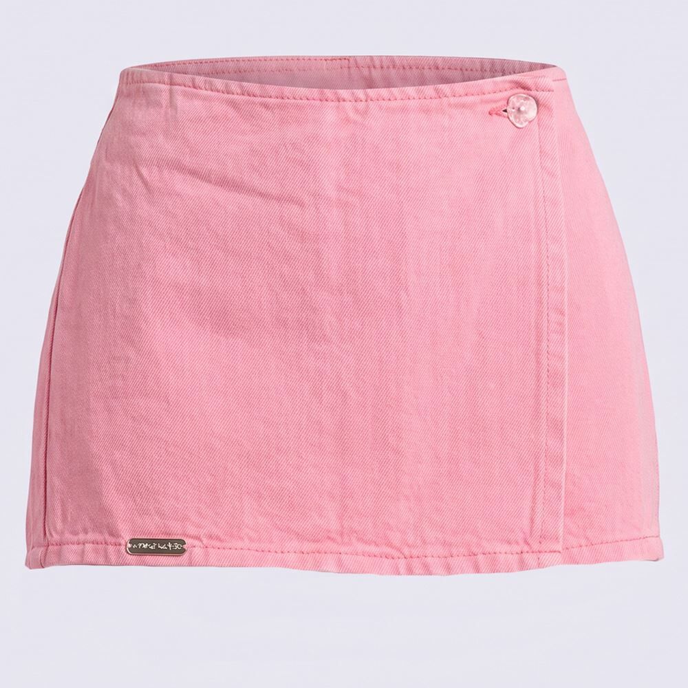 Short Saia Sarja Infantil Menina 1 a 3 Anos Yoyo Kids