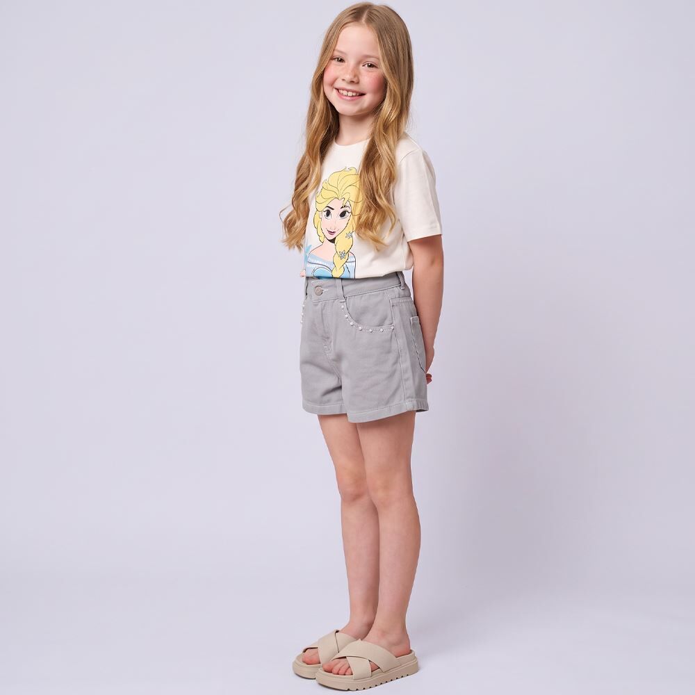 Short Sarja Infantil Menina 4 a 10 Anos Marmelada