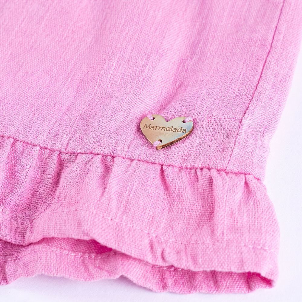 Short Sarja Infantil Menina 4 a 10 Anos Marmelada