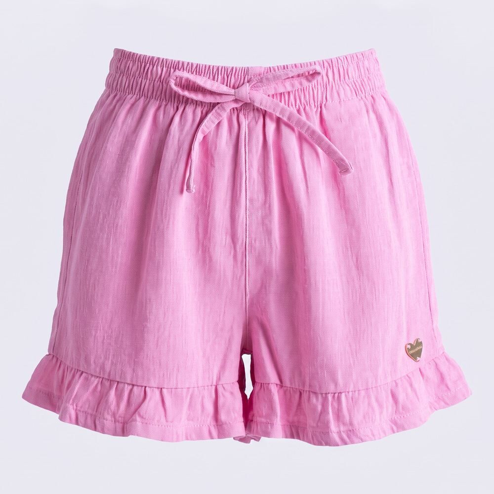 Short Sarja Infantil Menina 4 a 10 Anos Marmelada