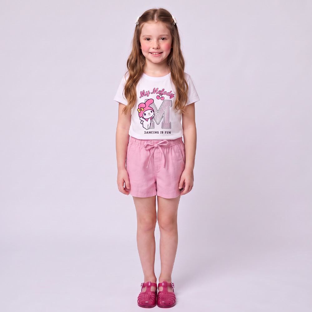Short Sarja Infantil Menina 4 a 10 Anos Marmelada