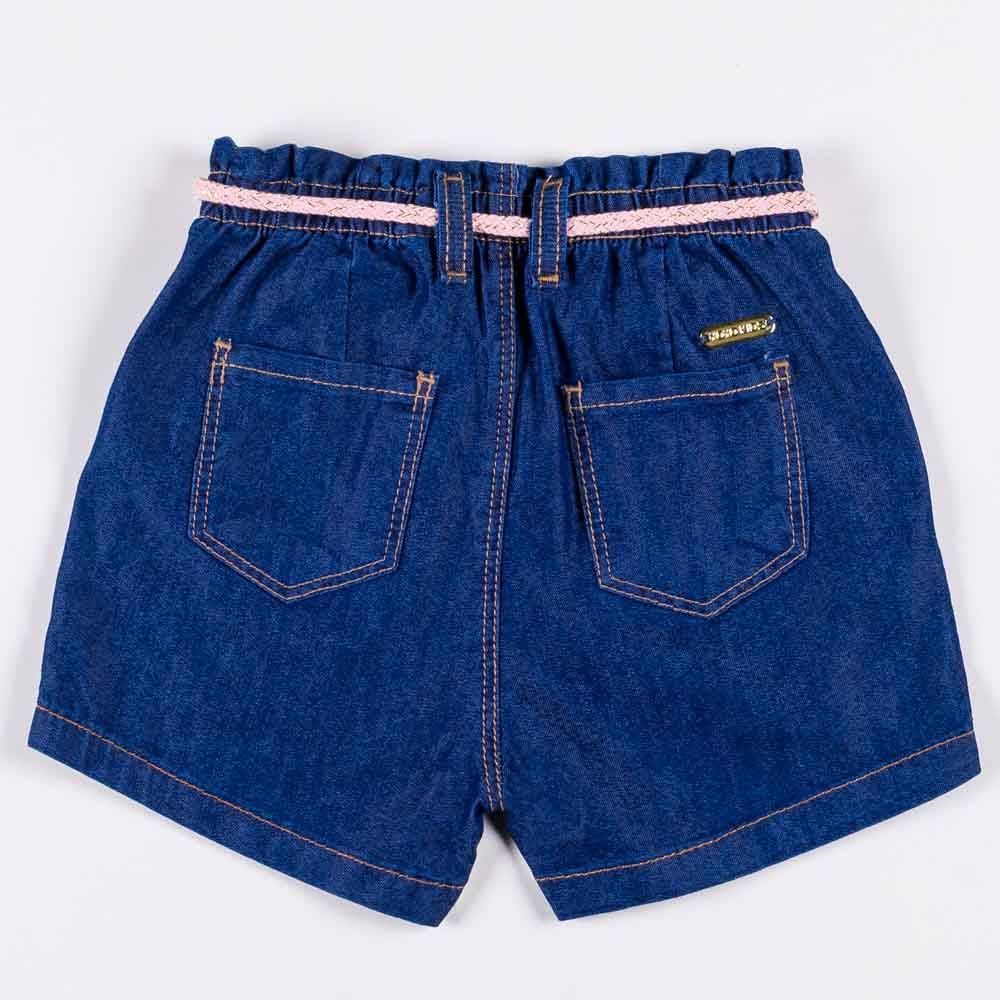 Shorts 1 a 3 anos Jeans + Cinto Yoyo Kids