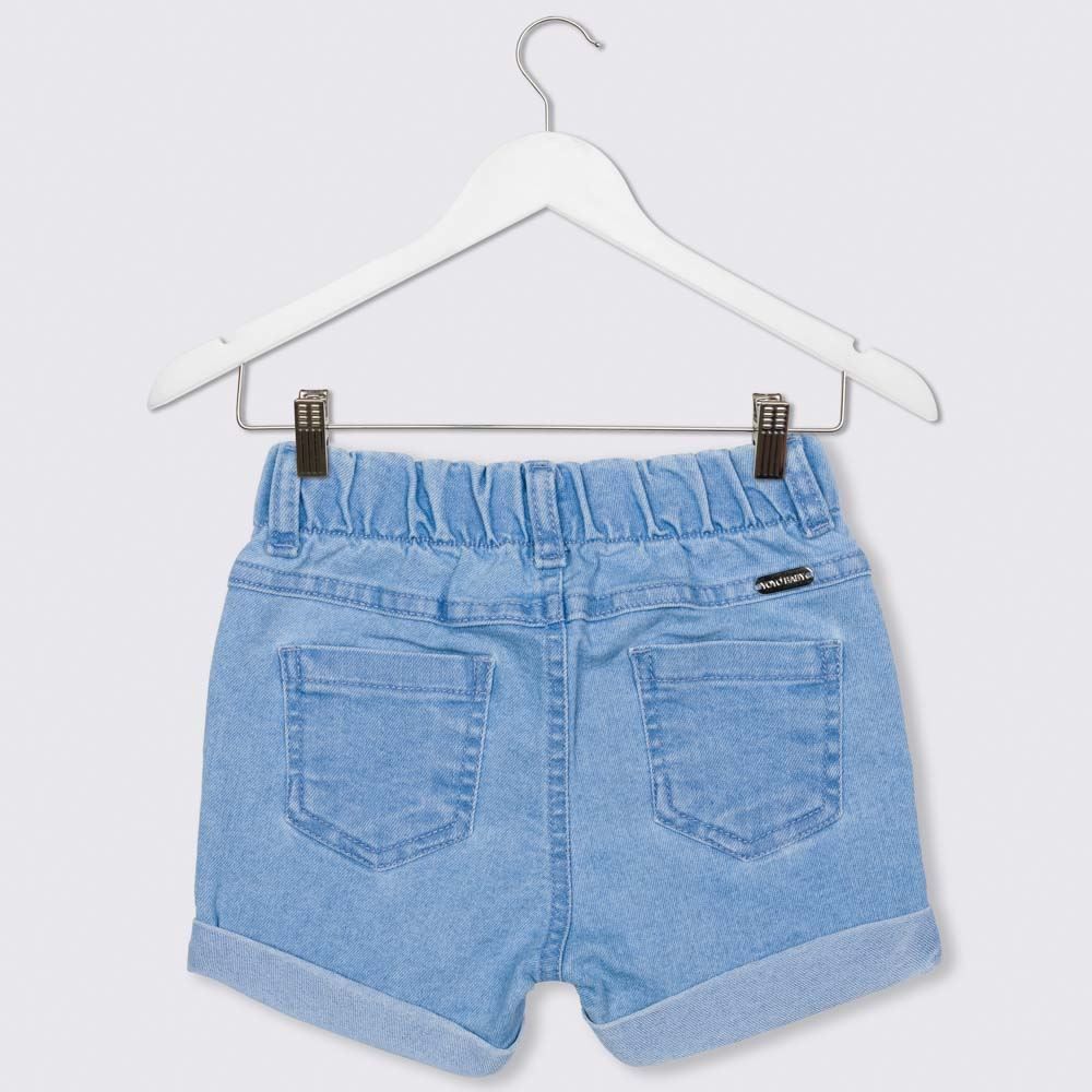 Shorts 1 a 3 anos Jeans Barras Dobradas Yoyo Kids