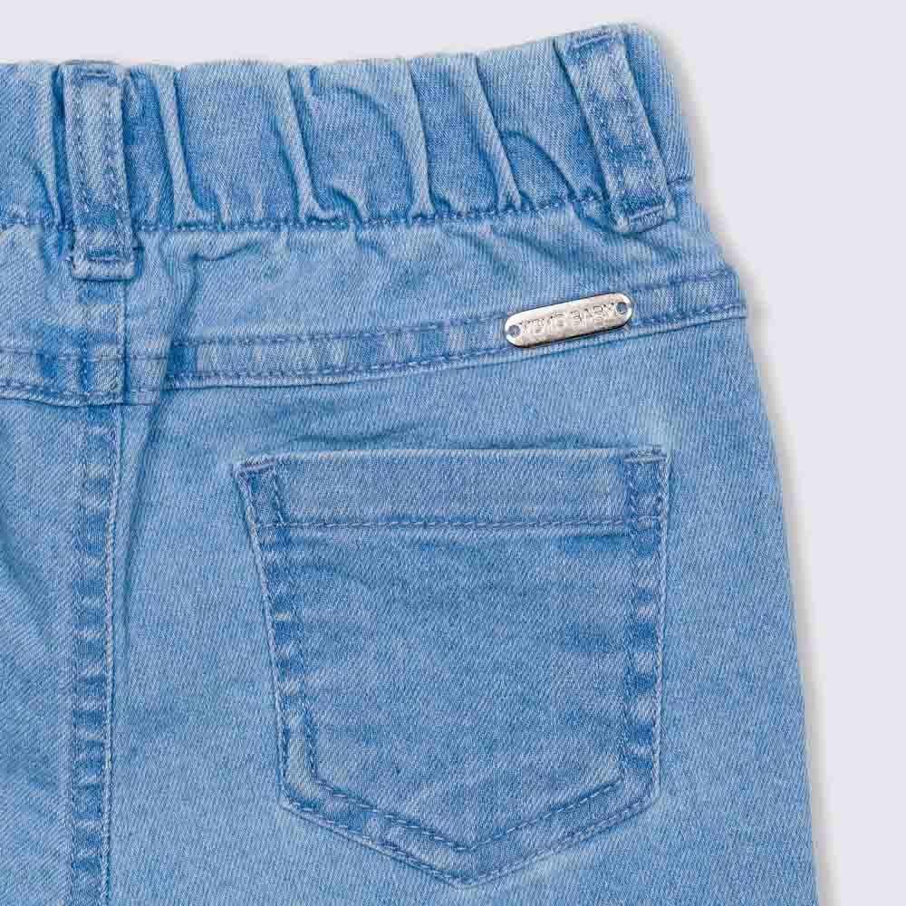 Shorts 1 a 3 anos Jeans Barras Dobradas Yoyo Kids