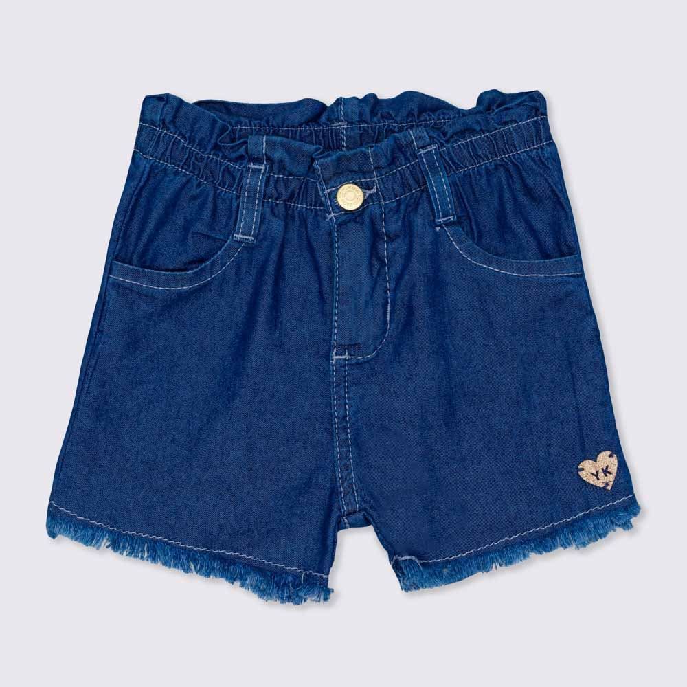 Shorts 1 a 3 anos Jeans Clochard Barra Desfiada Yoyo Kids