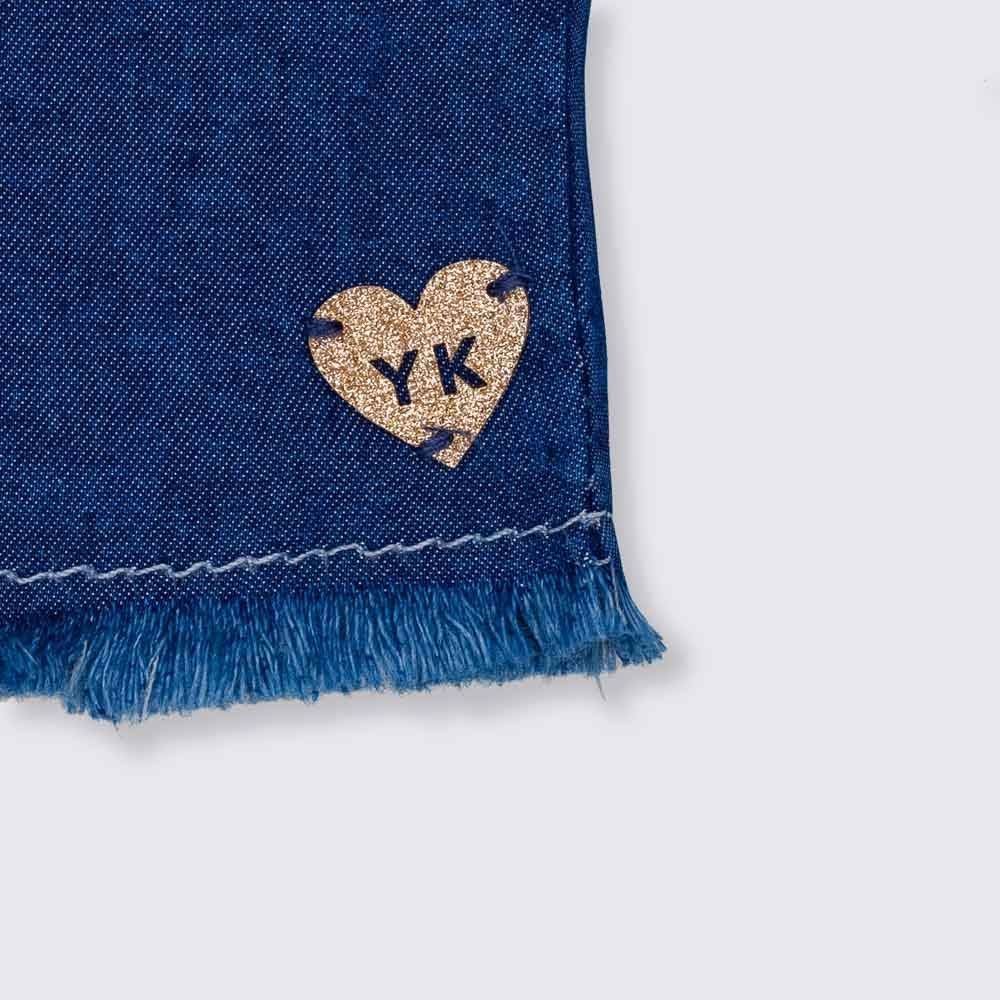 Shorts 1 a 3 anos Jeans Clochard Barra Desfiada Yoyo Kids