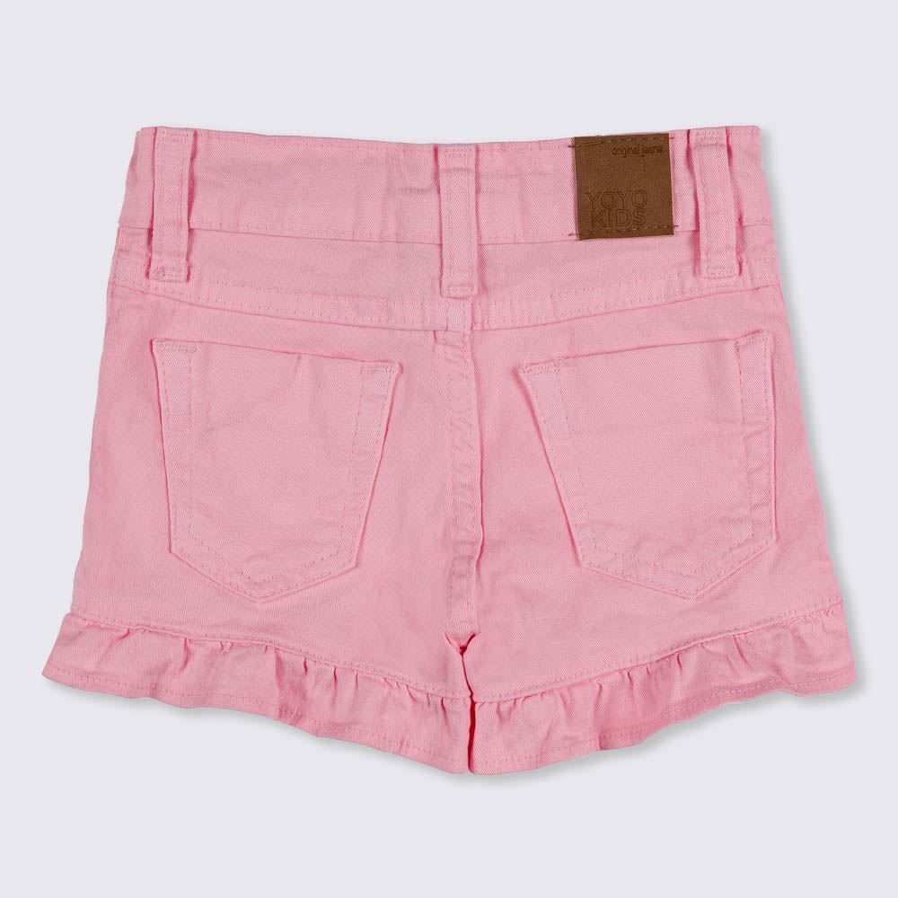 Shorts 1 a 3 anos Sarja Barra com Babados Yoyo Kids