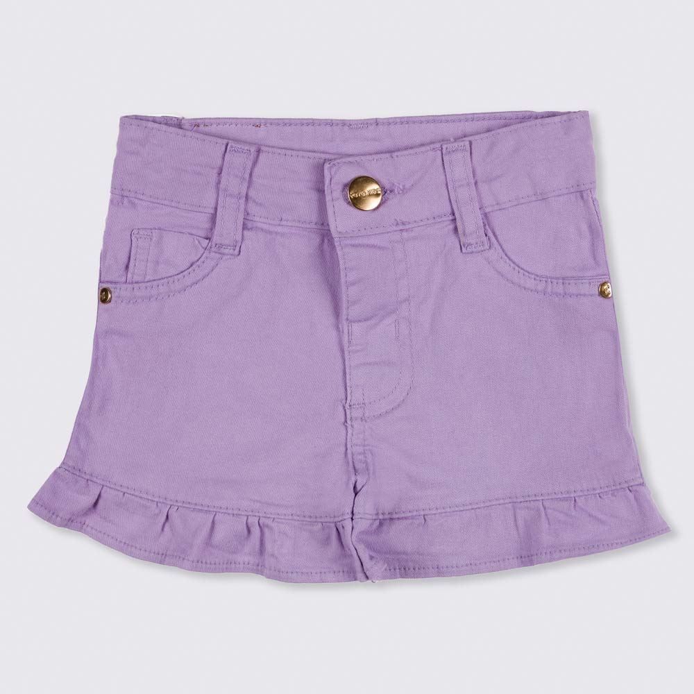 Shorts 1 a 3 anos Sarja Barra com Babados Yoyo Kids