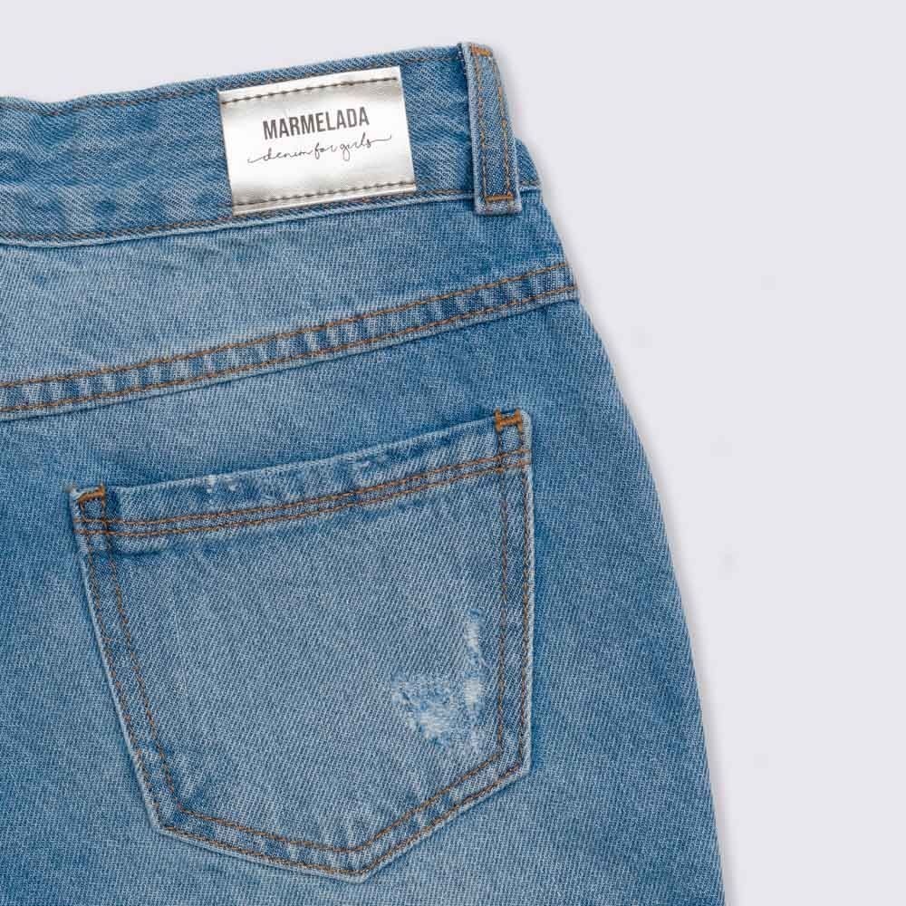 Shorts 12 a 16 anos Jeans Boyfriend + Strass Marmelada