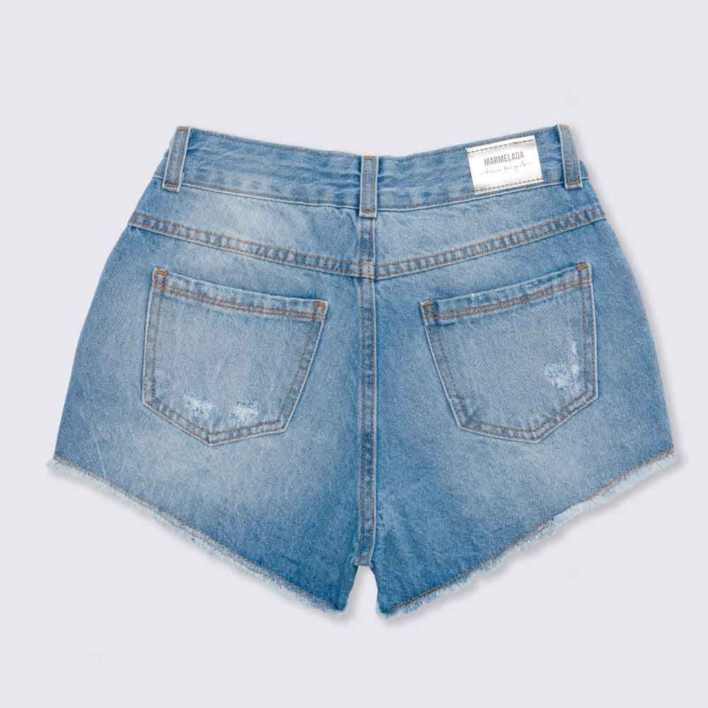 Shorts 12 a 16 anos Jeans Boyfriend + Strass Marmelada