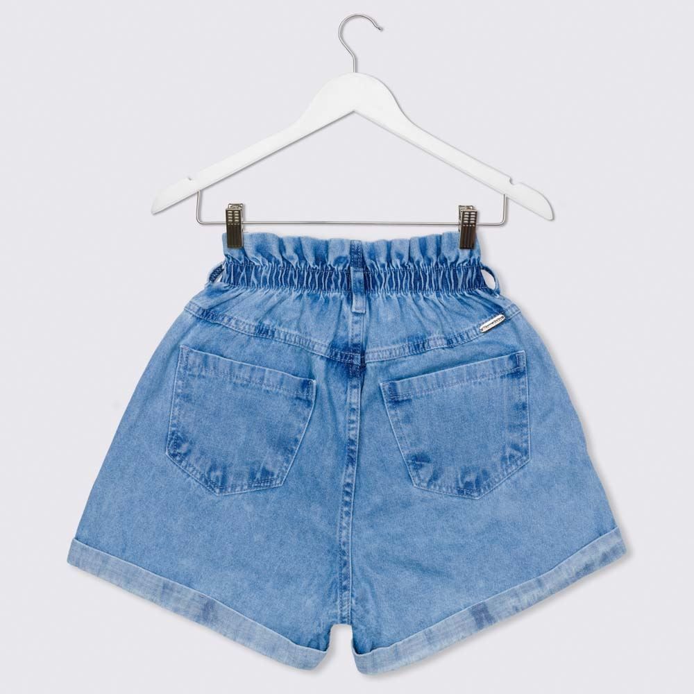 Shorts 12 a 16 anos Jeans Clochard Barra Dobrada Marmelada