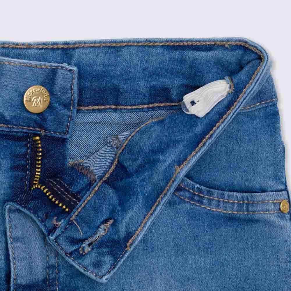 Shorts 12 a 16 anos Jeans Desfiado Desnivelada Marmelada