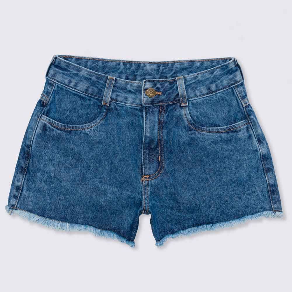 Shorts 12 a 16 anos Jeans Mom Marmorizado Marmelada