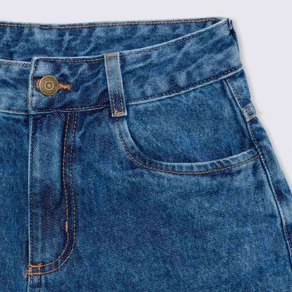 Shorts 12 a 16 anos Jeans Mom Marmorizado Marmelada