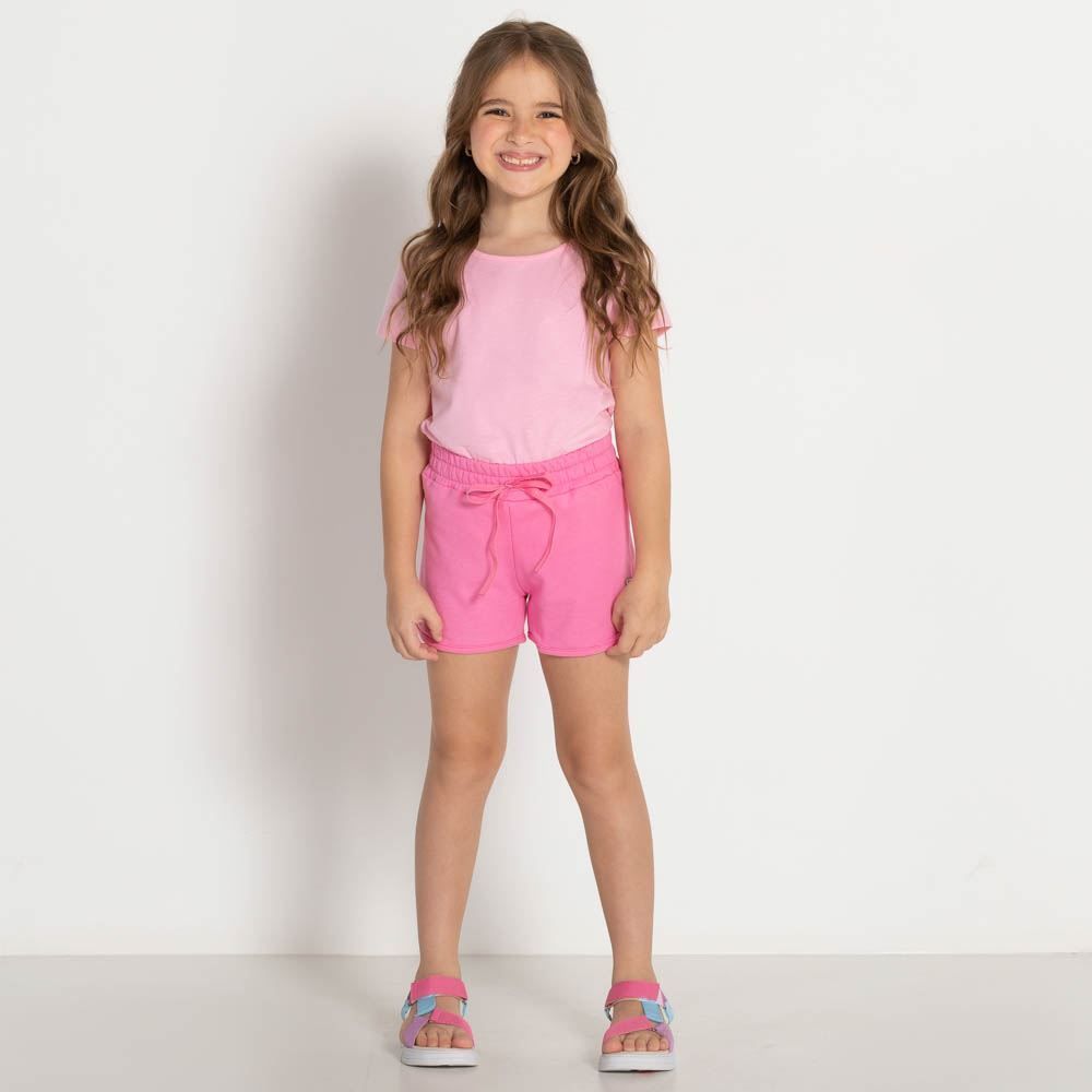 Shorts 4 a 10 anos Moletinho Love Summer Marmelada