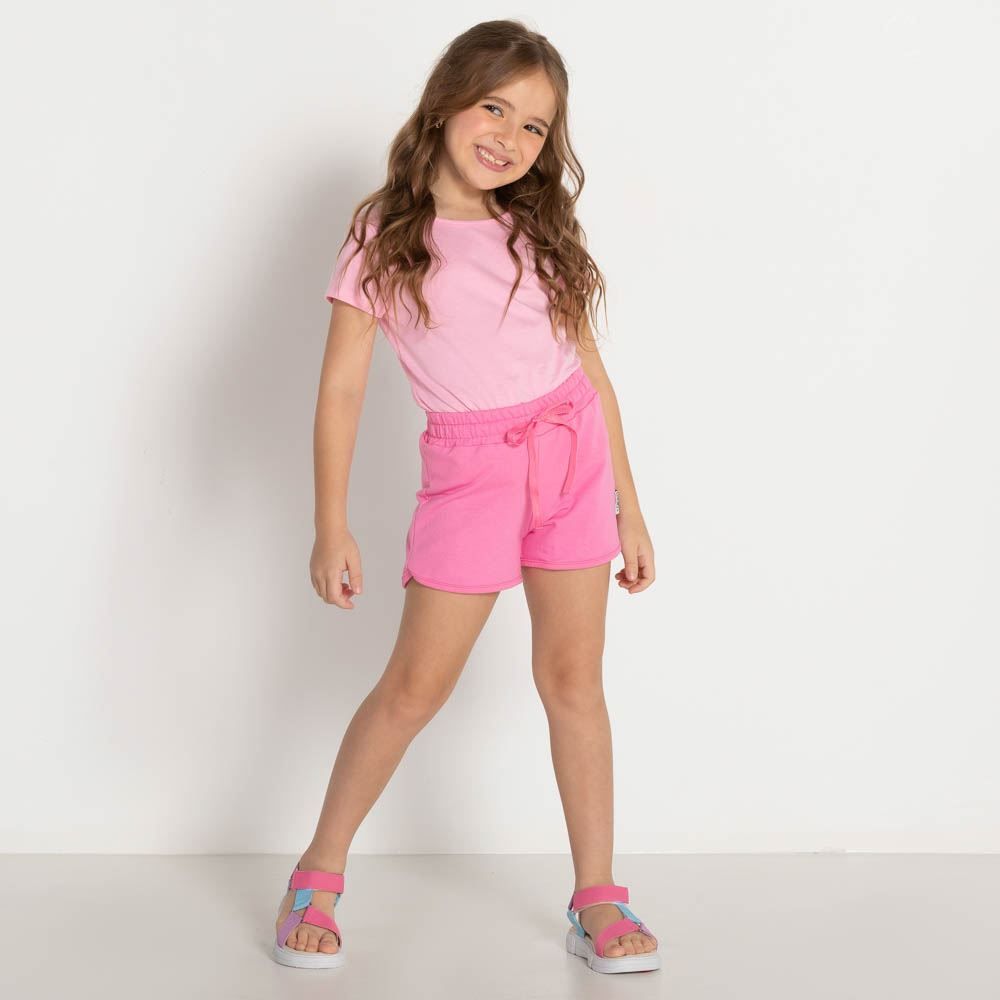Shorts 4 a 10 anos Moletinho Love Summer Marmelada