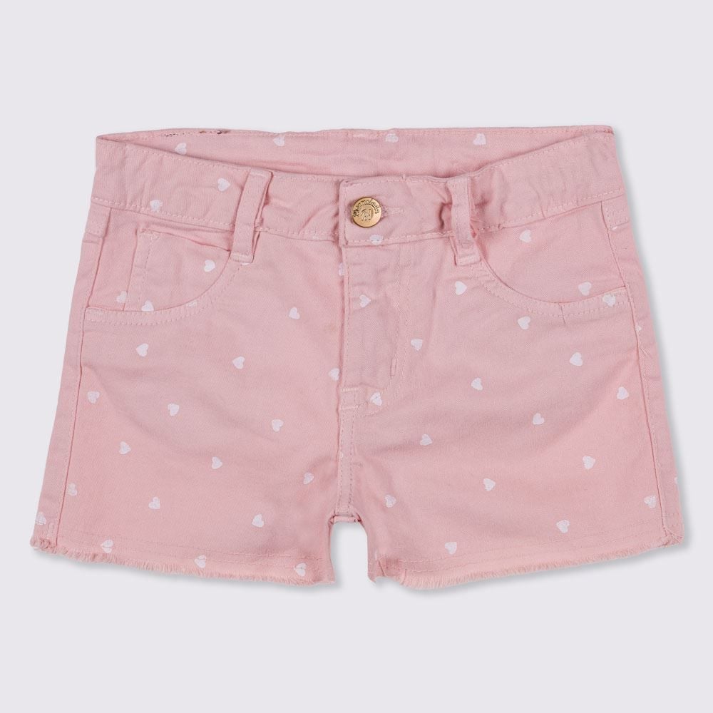 Shorts 4 a 10 anos Sarja Barra Desfiada Marmelada