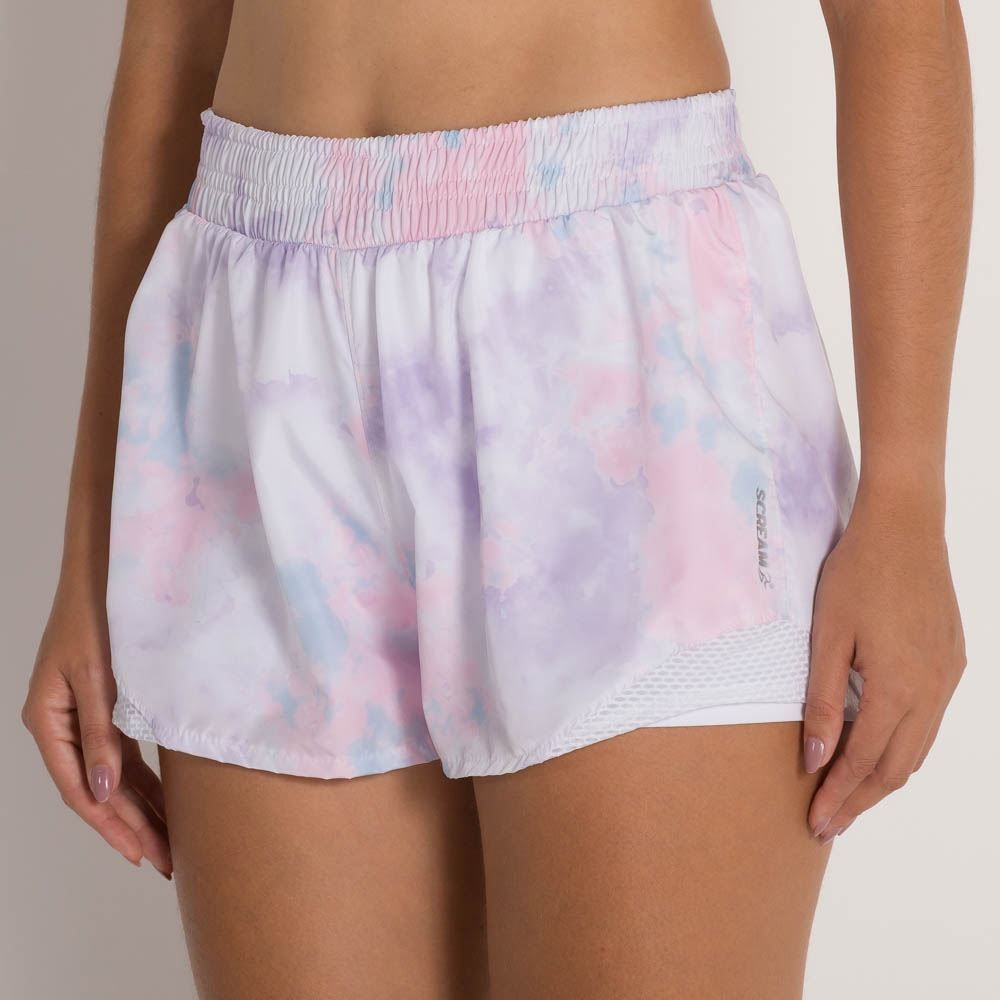 Shorts de Tactel Tye Dye Scream