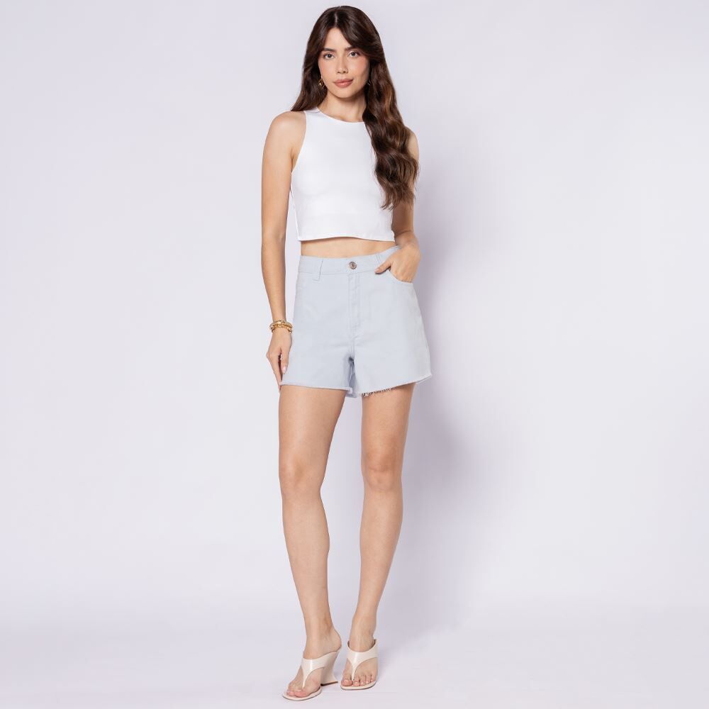 Short Feminino Em Sarja Boby Blues